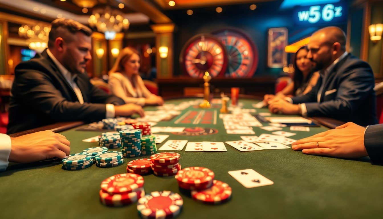 Experience thrilling gambling at https://bet299app.com.br/ with vibrant casino tables and excited players.