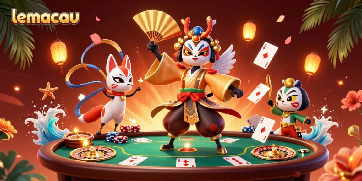 Join the excitement at lemacau with vibrant casino action featuring poker tables and roulette wheels.