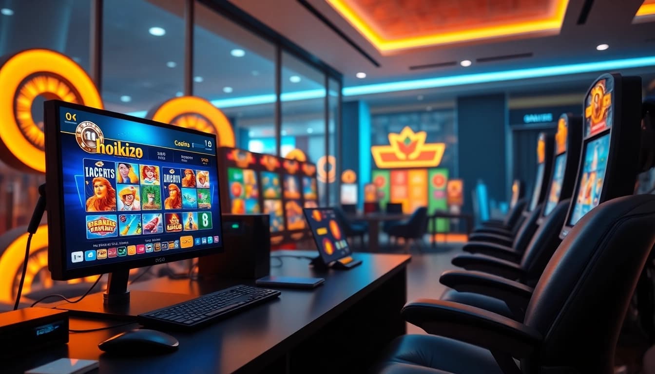Experience thrilling gaming with hoki138 visualizing an engaging online casino scene.