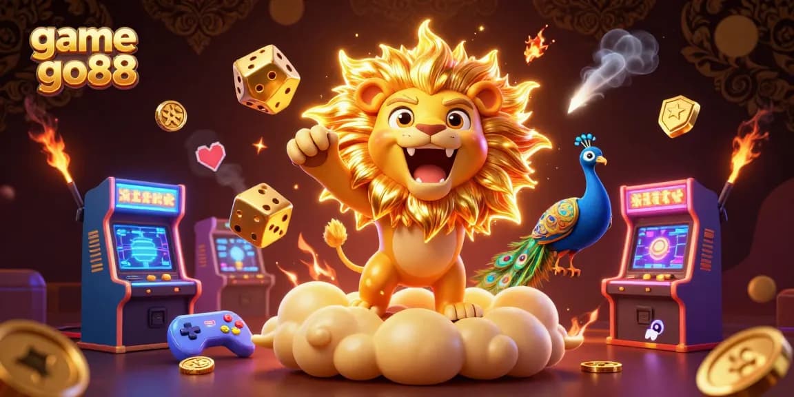 Experience exciting gameplay in game go88 with a vibrant 3D casino scene full of energy and color.