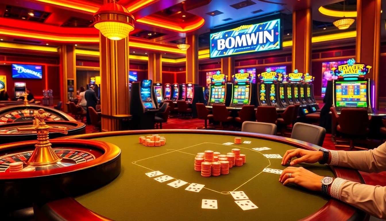 Experience high-stakes excitement at BOMWIN's vibrant online casino tables.