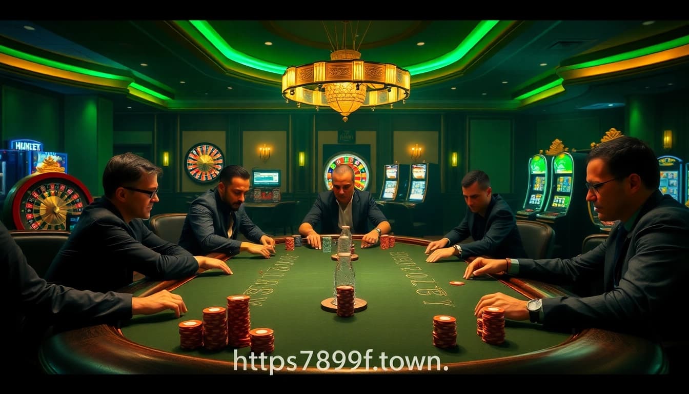 Play Texas Hold'em strategically at https://789f.town/ with an elegant poker table setting.