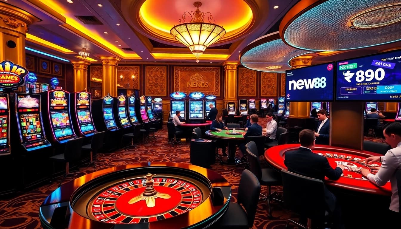Experience the thrill of new888 as players engage in lively casino games.