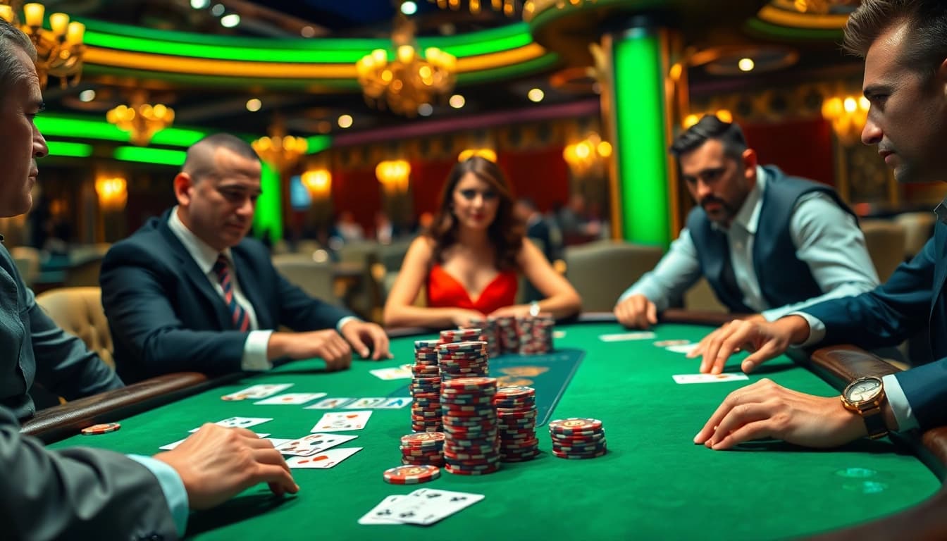 Experience the thrill of a luxurious bet88 poker game with chips and cards.