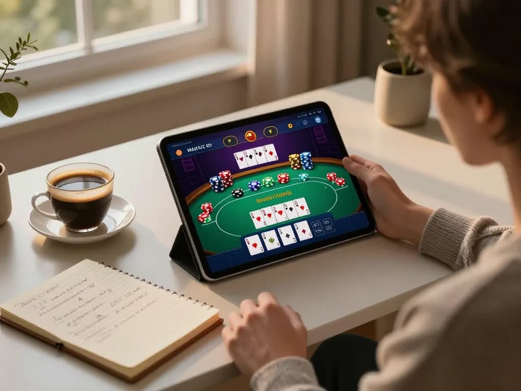 Engaging online gaming experience exploring impactxoft through vibrant casino app on modern tablet.