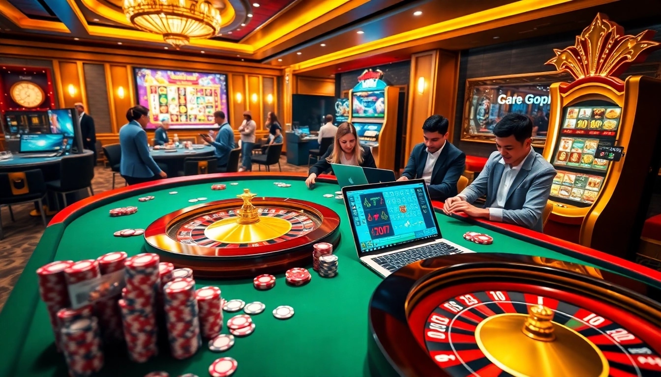 Experience thrilling online gambling with RR88's dynamic interface featuring poker chips and roulette.