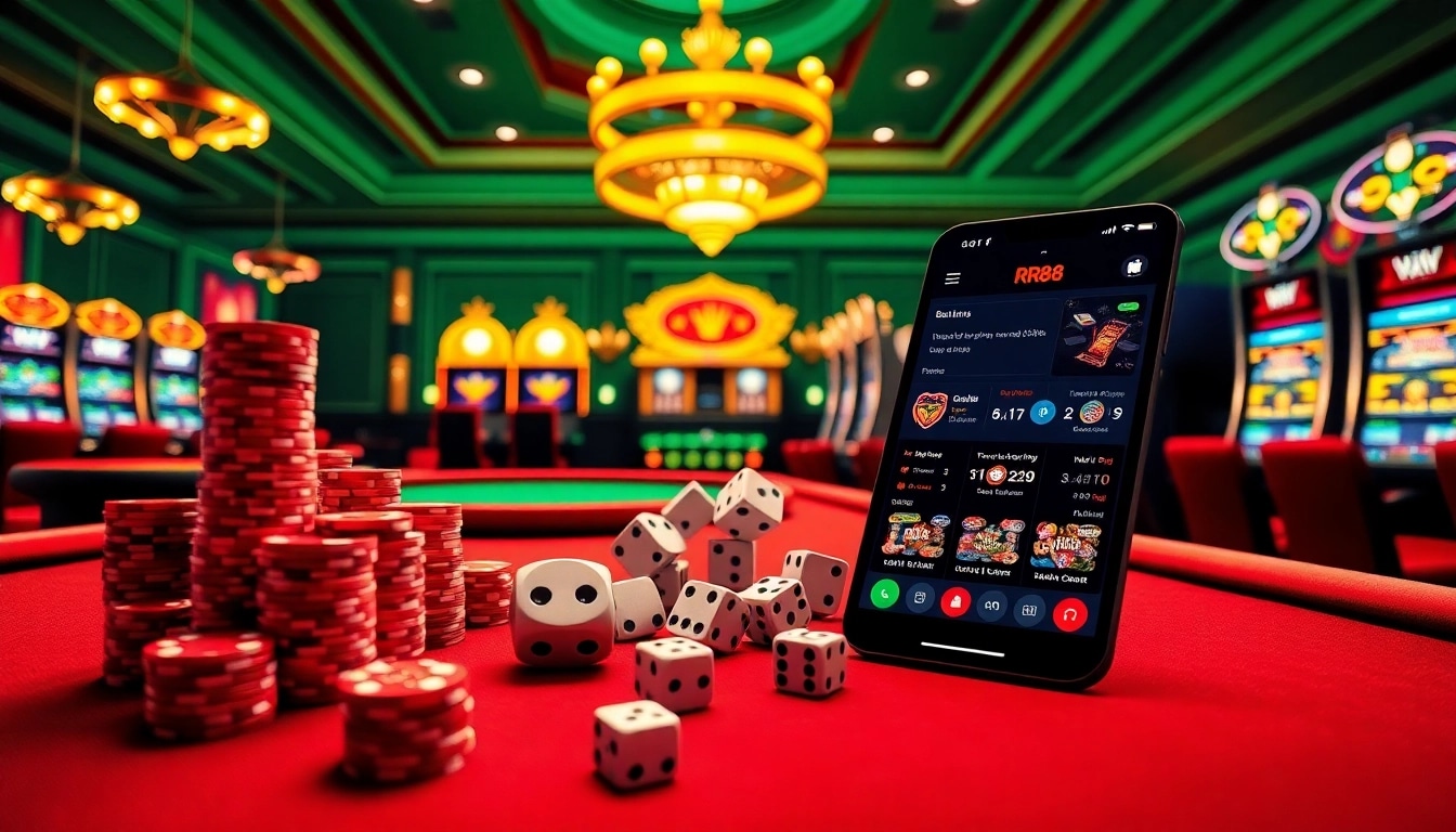 Experience exhilarating gameplay at Nhà Cái RR88 with vibrant casino elements and engaging online interfaces.