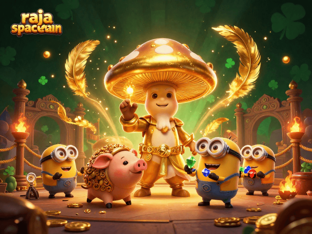 Experience thrilling wins with raja spaceman, a magical golden wizard amid treasures and casino excitement.