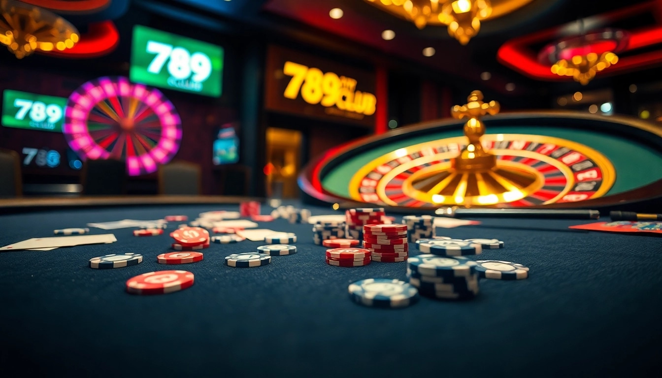 Experience the thrill of winning at 789CLUB with a vibrant casino poker table scene.
