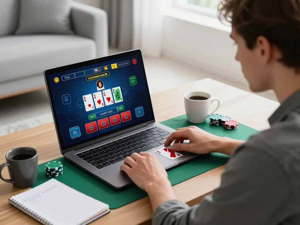 Engaging gameplay at sunwin, showcasing online blackjack strategy from the comfort of home.