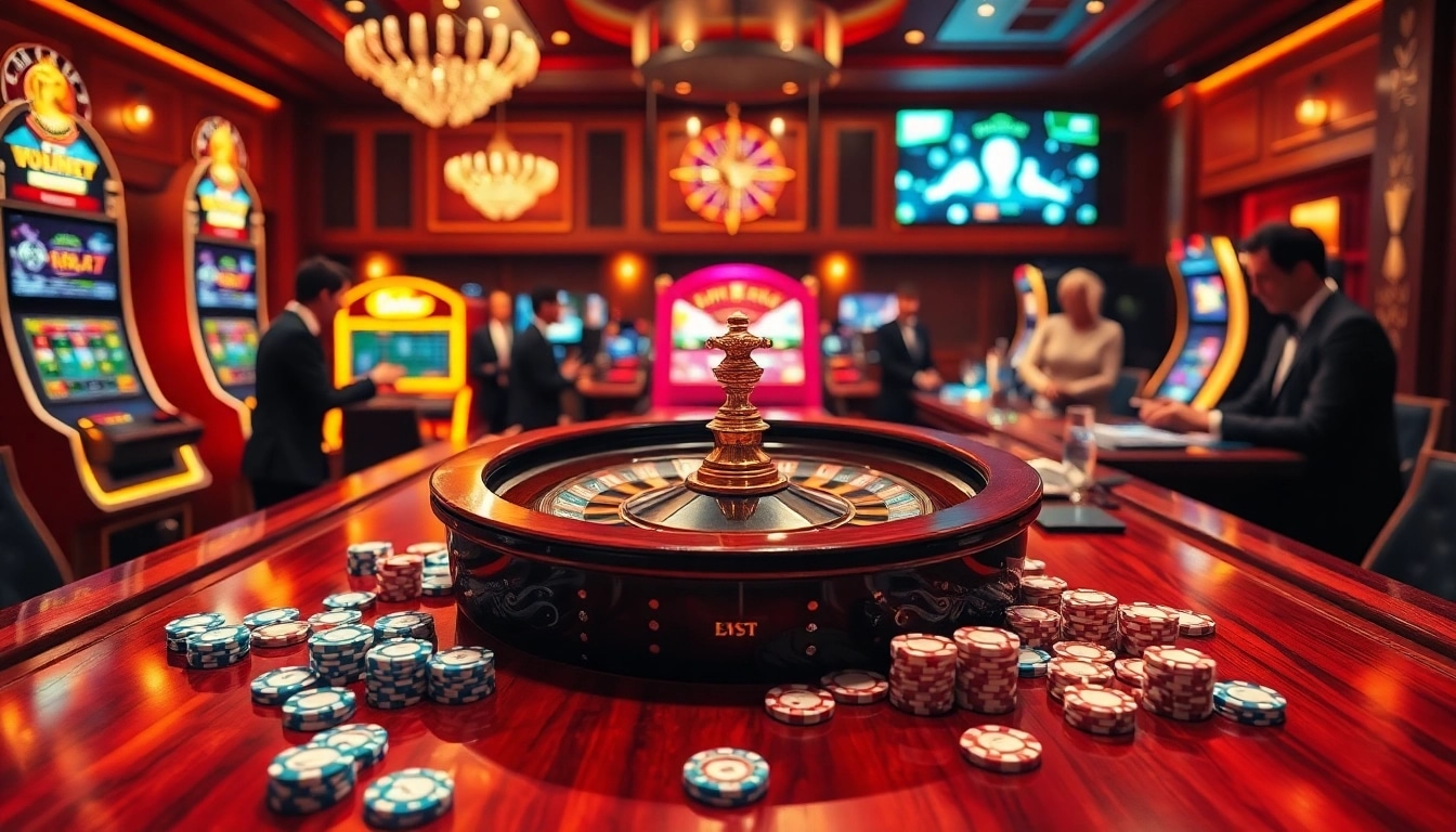 Experience the excitement of gaming at https://soibet.black/ with vibrant slots and roulette in action.