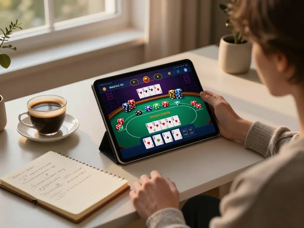 Engaging online gaming experience exploring impactxoft through vibrant casino app on modern tablet.