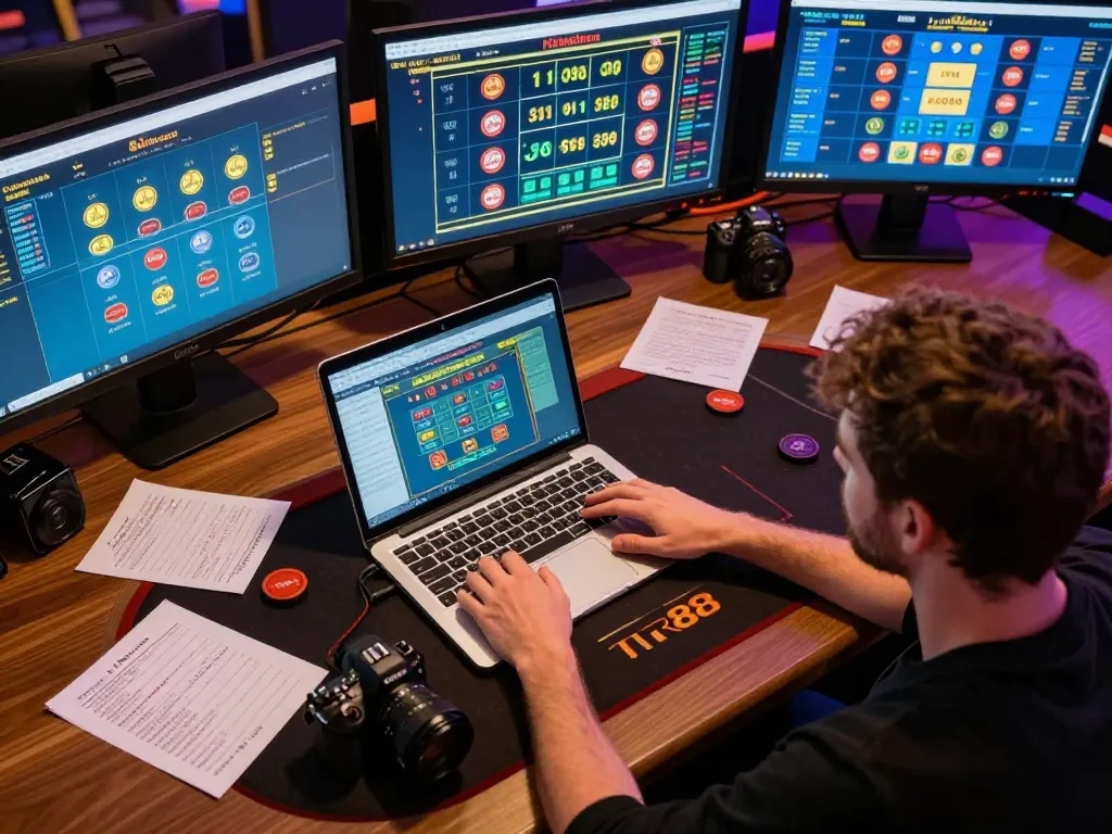 Engaging with live dealer games on TR88 for a strategic online gambling experience.