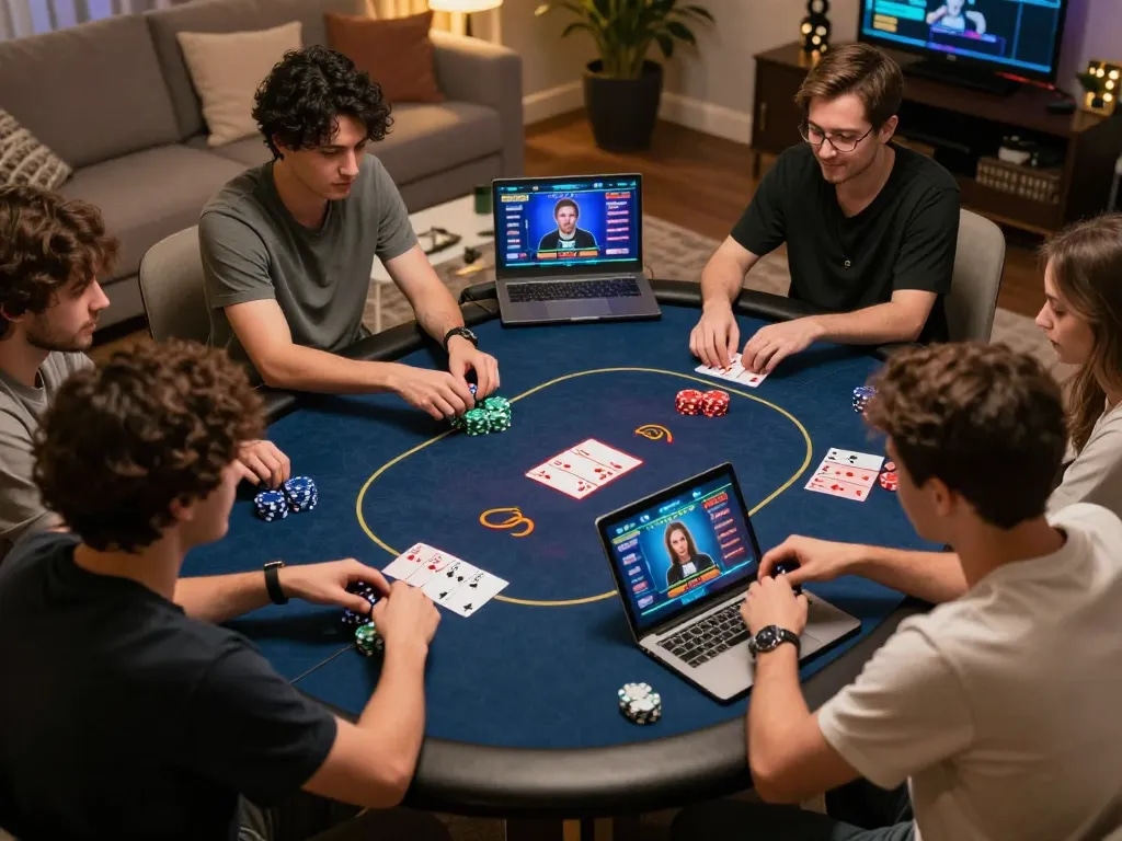 Online poker gameplay with 888New interface showcasing strategy and excitement