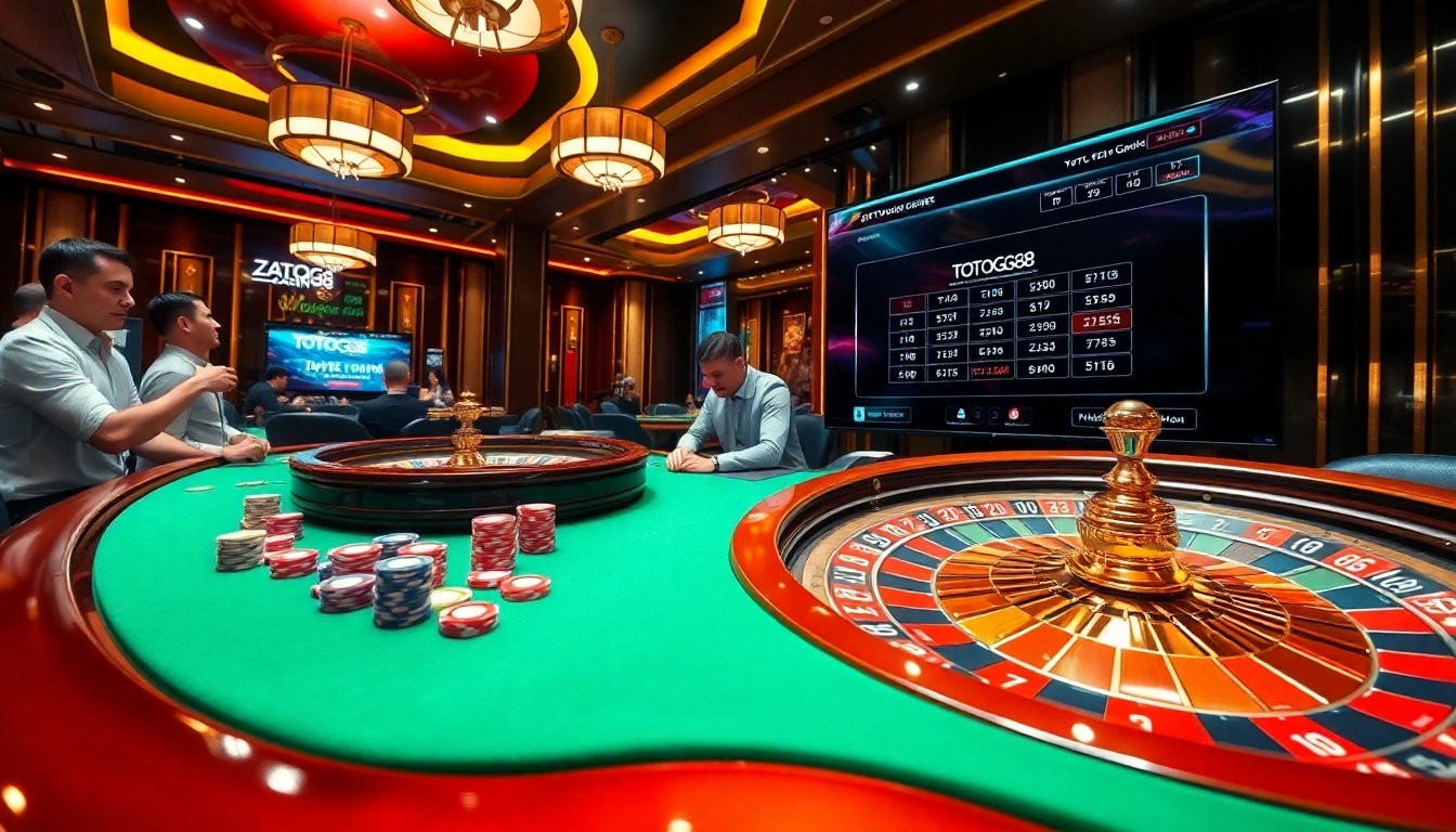 Experience exhilarating gaming at TOTOGG88 with vibrant gambling tables and engaging interfaces.
