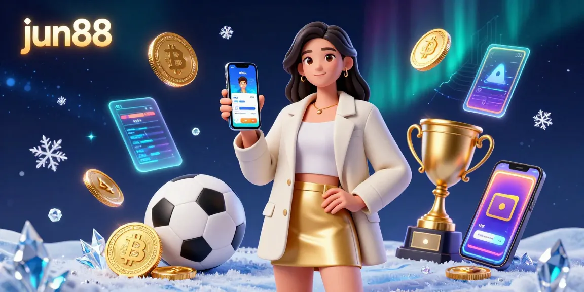 Experience winning at jun88 with a charismatic woman showcasing sports betting on her smartphone.