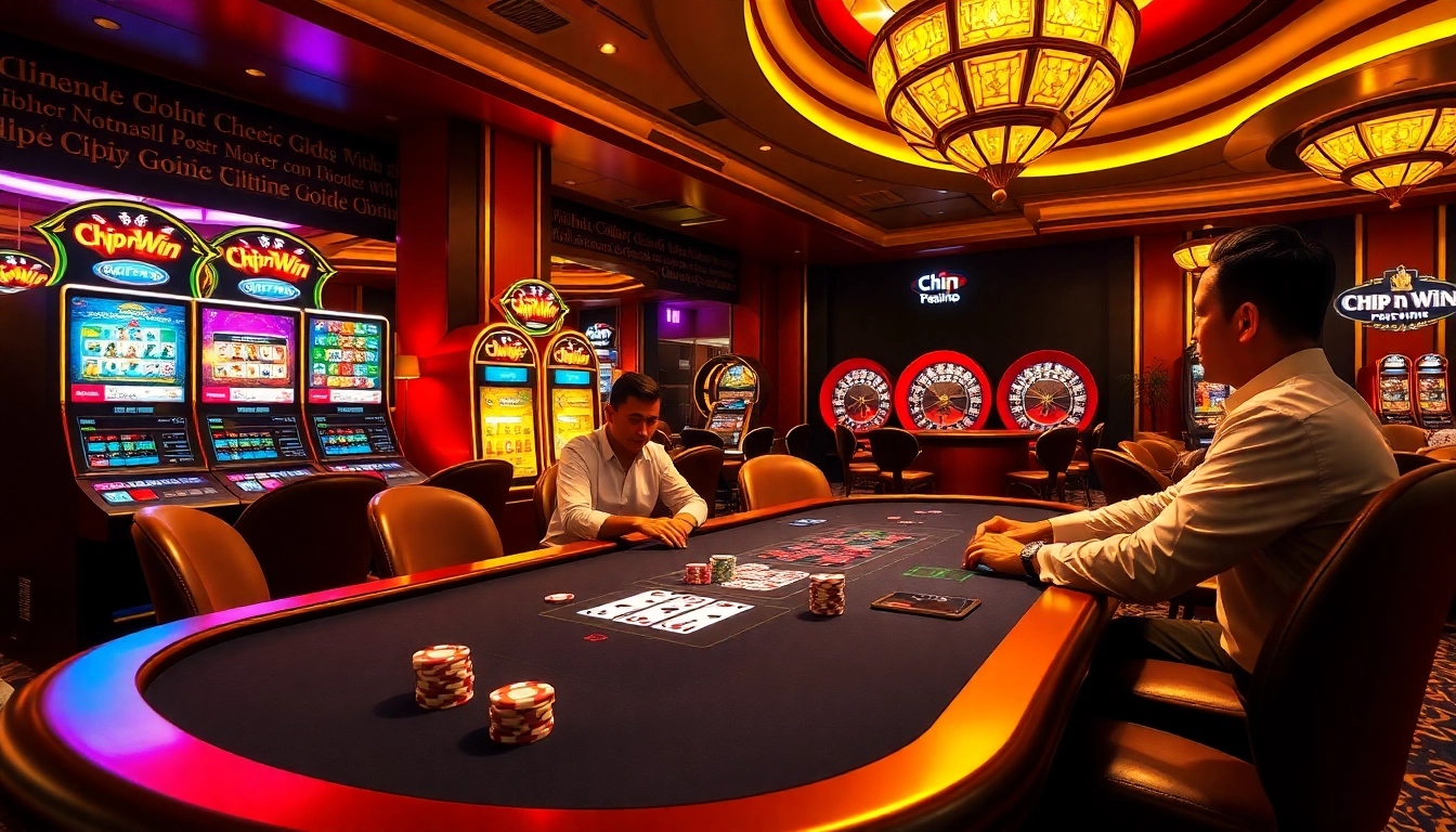 Experience the luxury of gaming at Chip n Win Casino with vibrant tables and exciting gameplay.