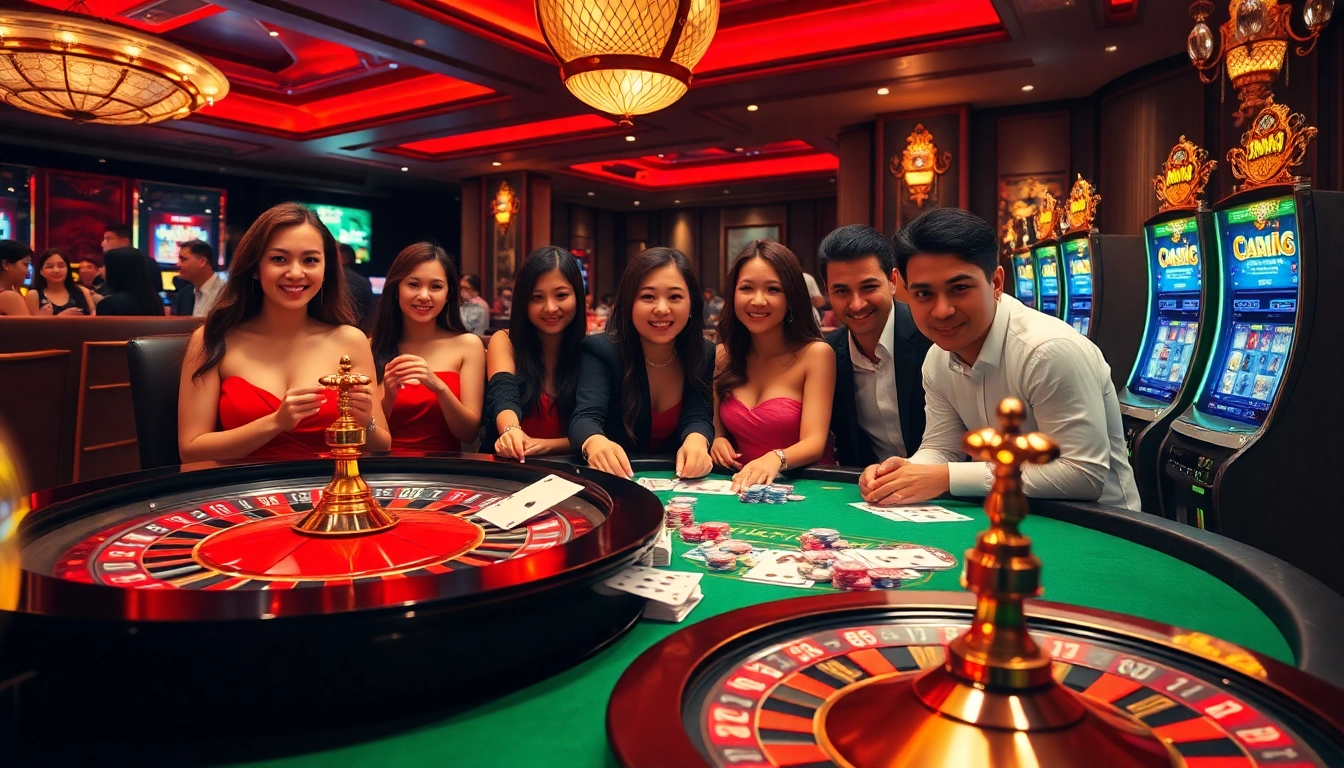 Engaged players enjoying a luxurious betting experience at BK8THAI casino.