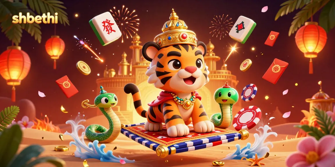 shbethi players experience thrilling games with a vibrant Arabian Nights-themed casino scene.