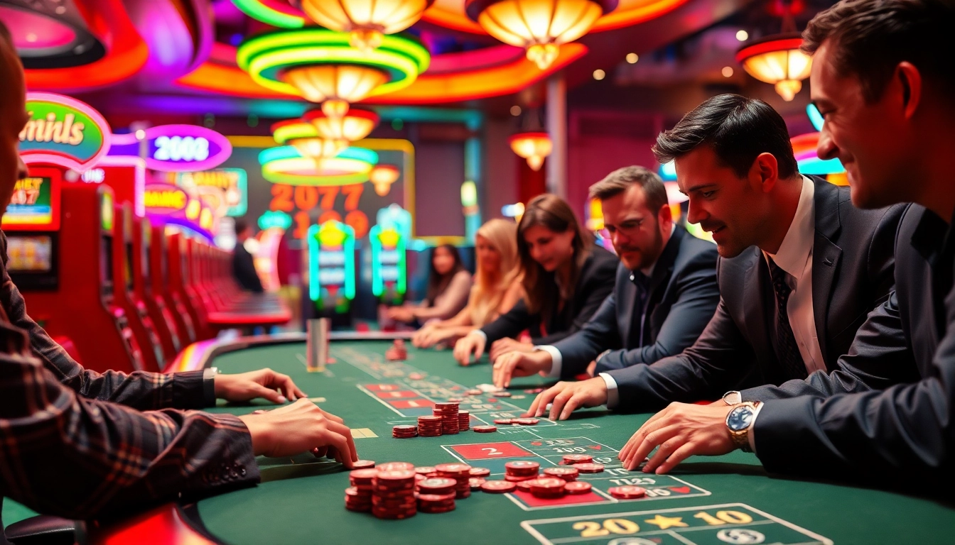CitiNow app users engaging with stunning casino games at a lively table.