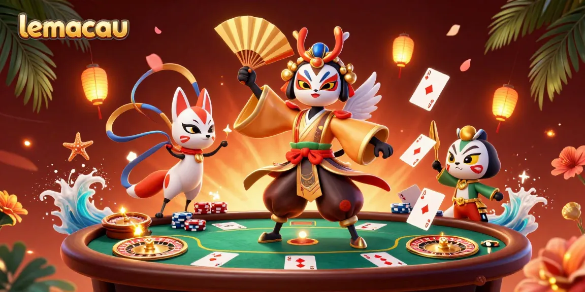 Join the excitement at lemacau with vibrant casino action featuring poker tables and roulette wheels.