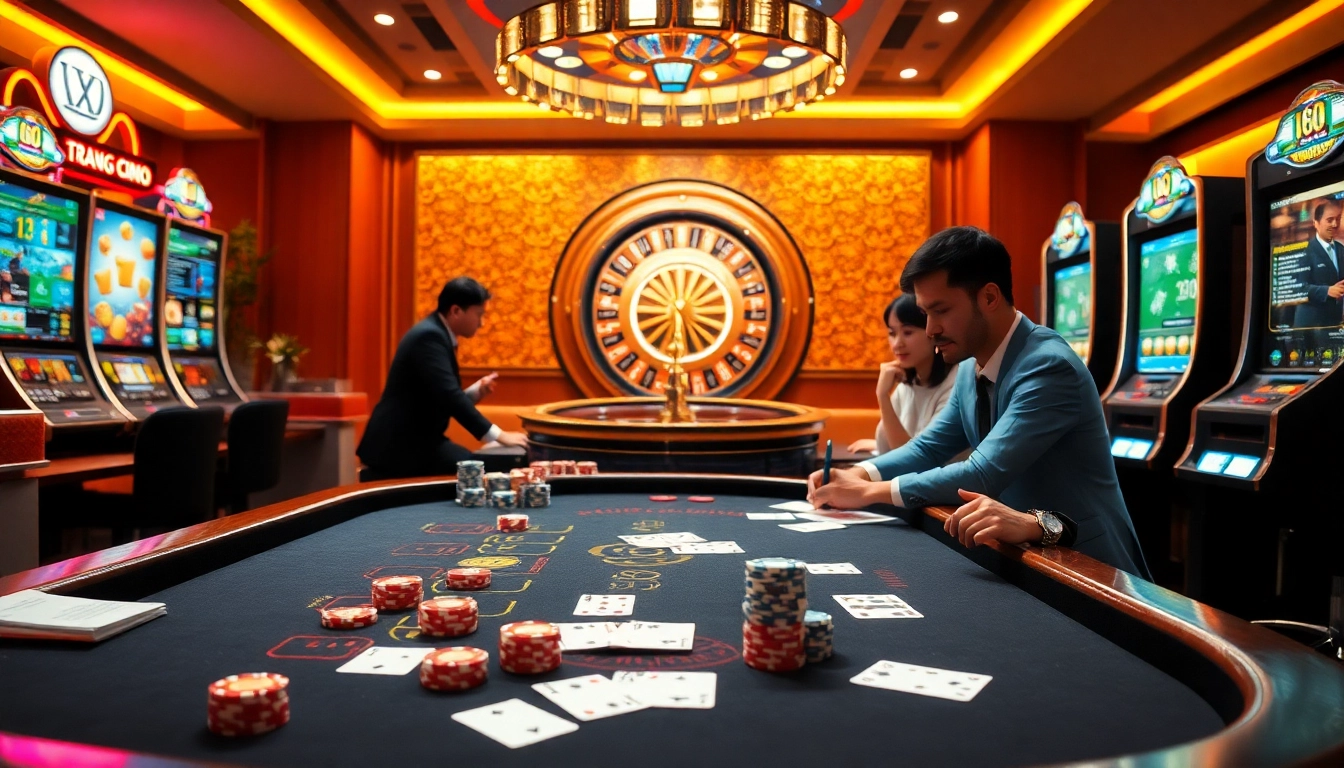 Experience the thrill of winning at Trang Chủ TR88 online casino with vibrant gaming tables and exciting slot machines.