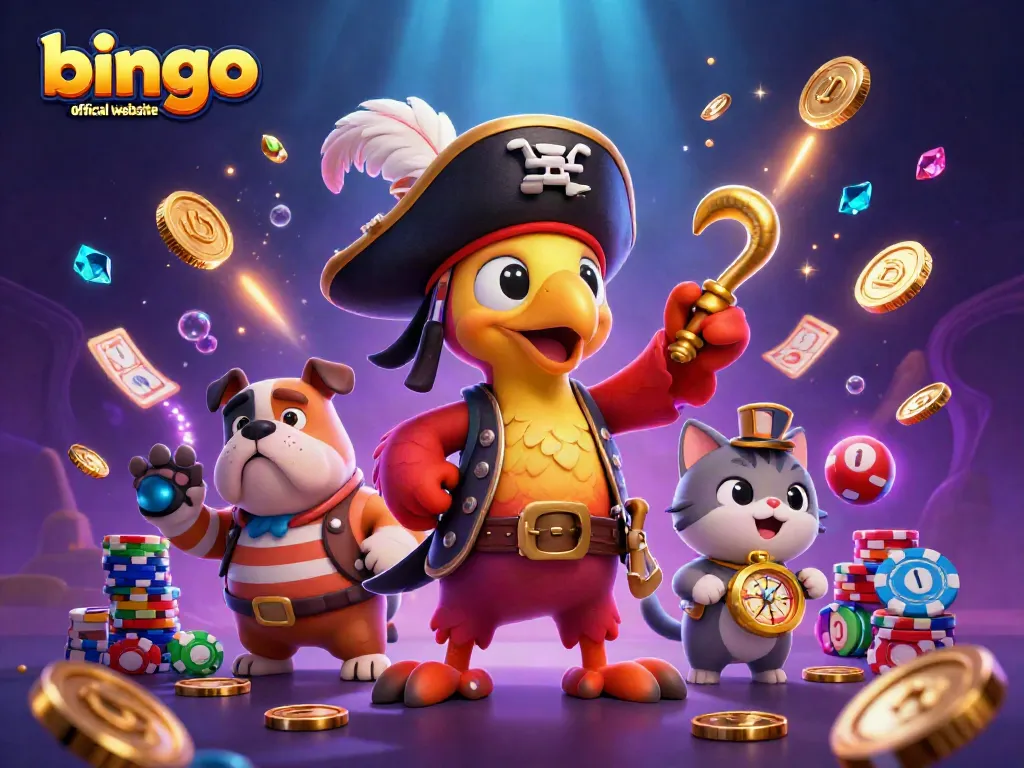 Engage with the bingo 101 official website featuring vibrant 3D scene of bingo-themed characters and elements.