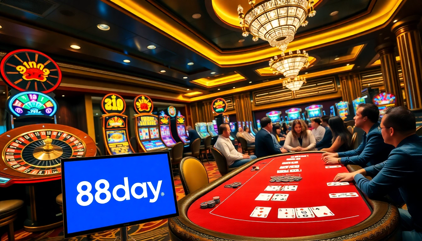 Experience the excitement of 8day casino with vibrant tables and thrilling gameplay.