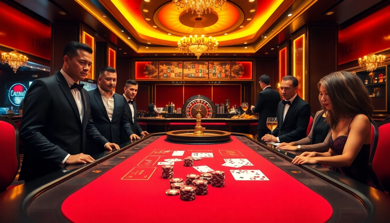 Experience thrilling poker excitement at j88 with elegant players and luxury casino ambiance.