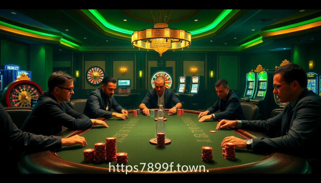 Play Texas Hold'em strategically at https://789f.town/ with an elegant poker table setting.