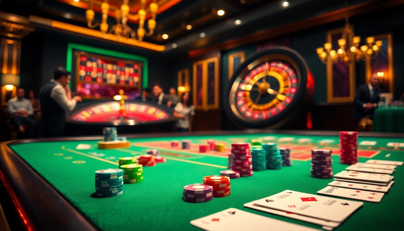Experience the thrill of gaming at go8.com with vibrant casino tables and engaging players.