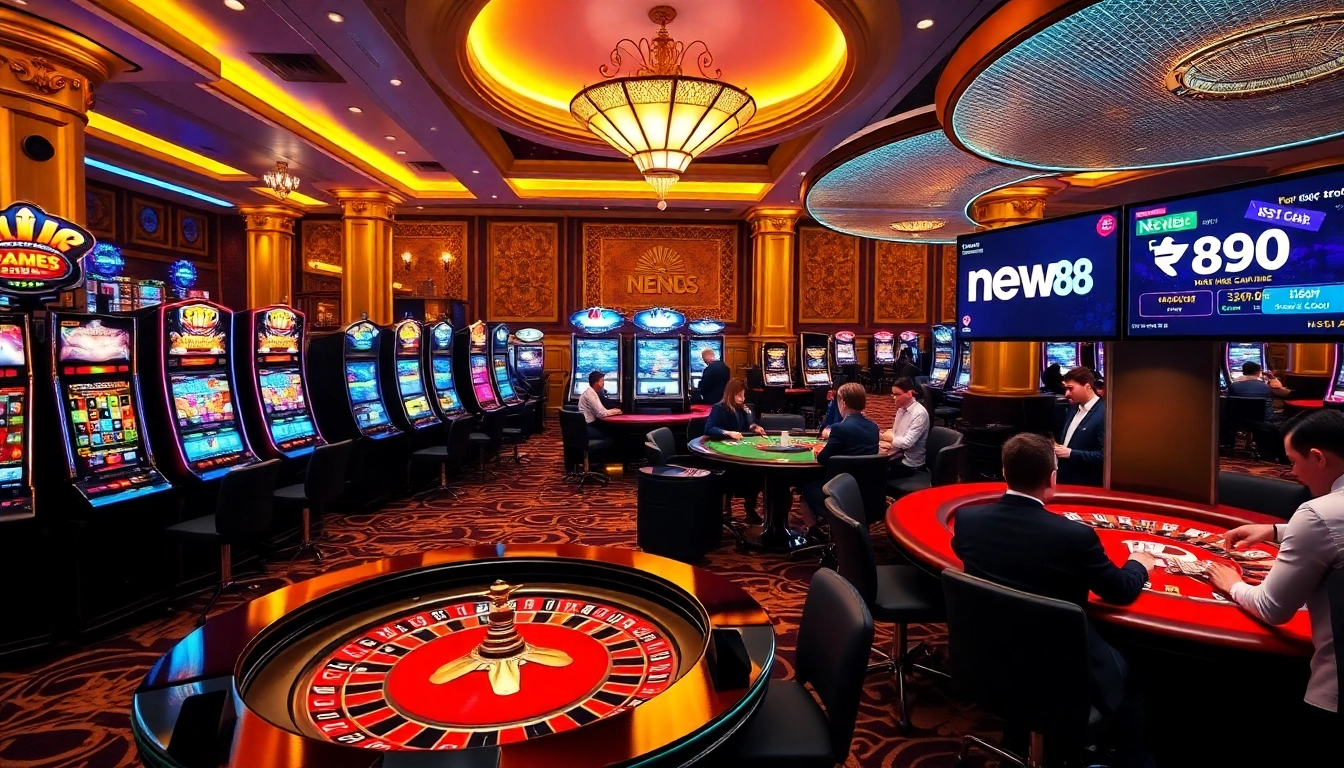 Experience the thrill of new888 as players engage in lively casino games.