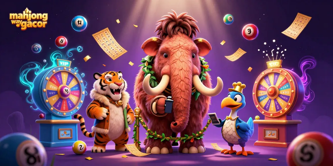 Experience mahjong ways gacor through this vibrant, dynamic casino scene with animated characters and game elements.