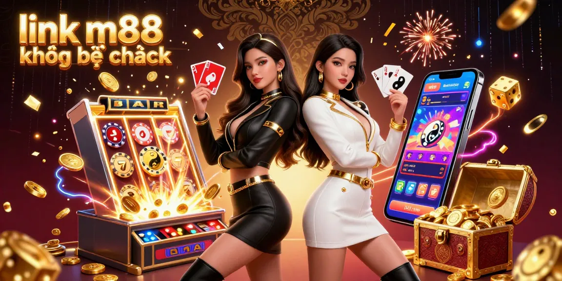 Tham gia với link m88 không bị chặn thông qua một cảnh casino sống động, cuốn hút với những yếu tố màu sắc và hai nhân vật đặc sắc.