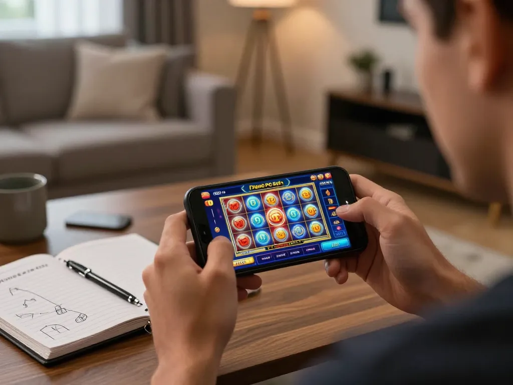 Terlibat dalam slot Demo PG Soft di smartphone di rumah dalam suasana yang nyaman.