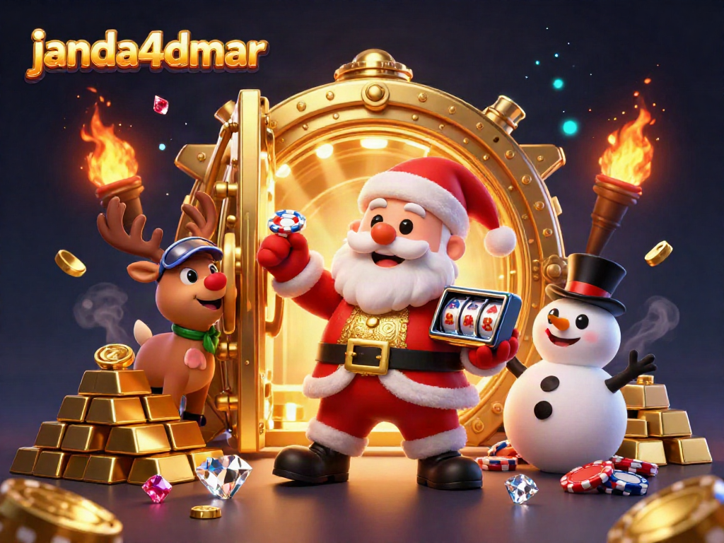 Santa Claus dan teman-temannya merayakan kemenangan jackpot di kasino janda4dmar