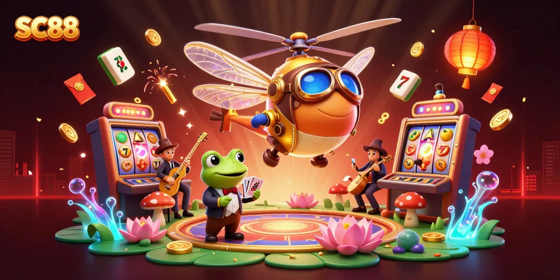Experience thrilling action at SC88 with a vibrant 3D casino scene featuring dynamic characters and casino elements.