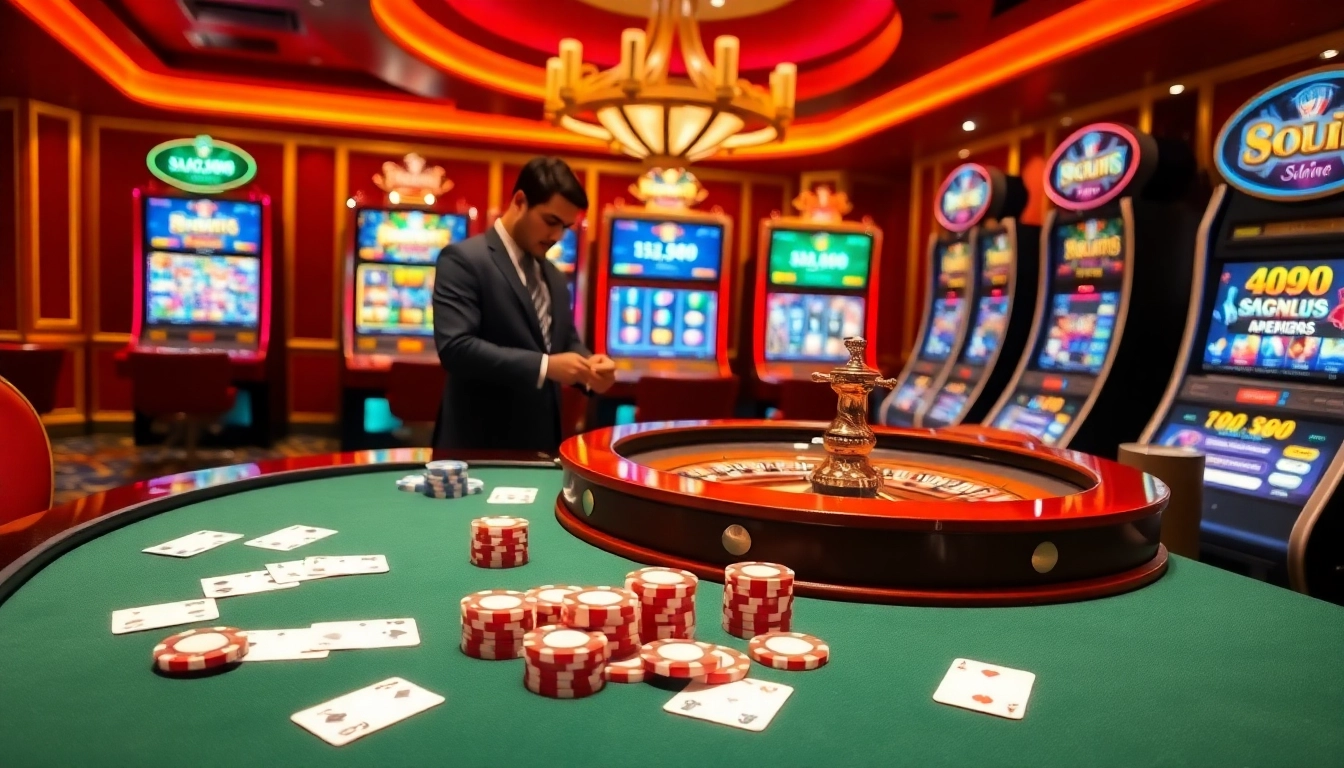 Experience the thrilling atmosphere of Luckywin casino with vibrant gaming and luxury.