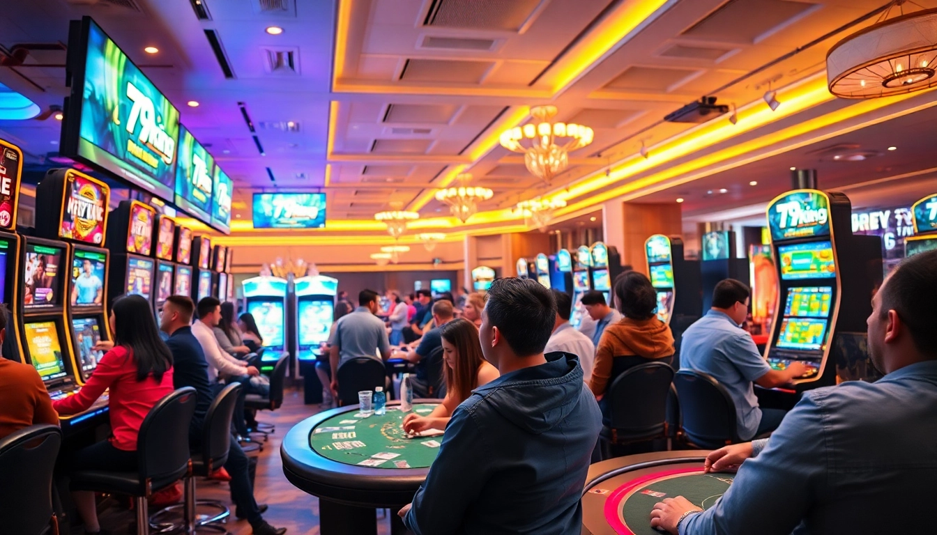 Fesselnde Online-Glücksspielszene, die die lebendige Spielatmosphäre von 79king zeigt.