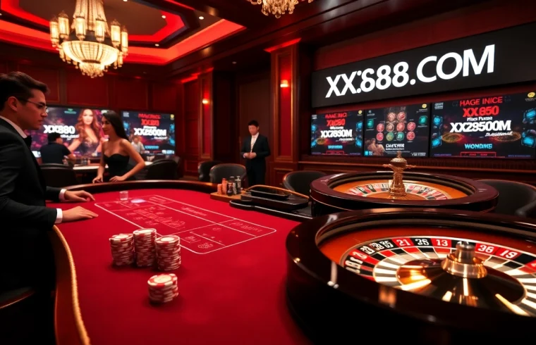 Experience thrilling baccarat at XX88.COM with vibrant casino visuals and energized players.