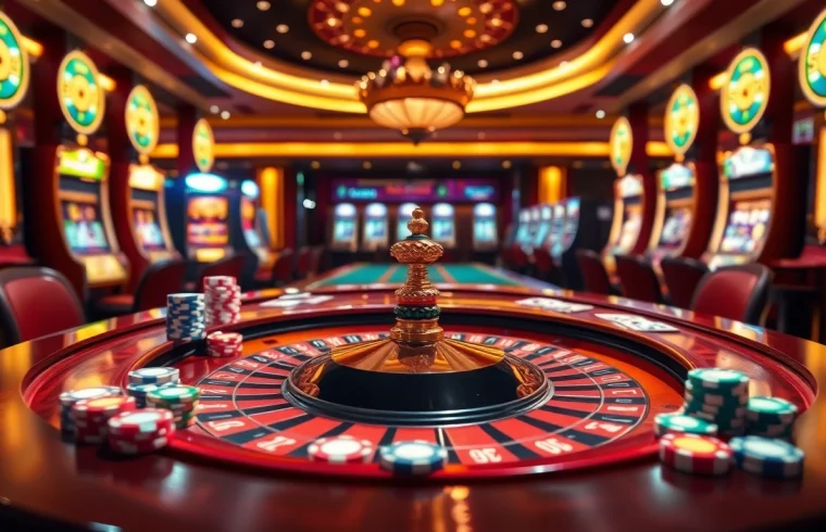 Experience the excitement of gambling with jbo.com at a luxurious casino table.