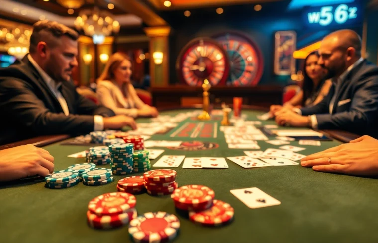 Experience thrilling gambling at https://bet299app.com.br/ with vibrant casino tables and excited players.