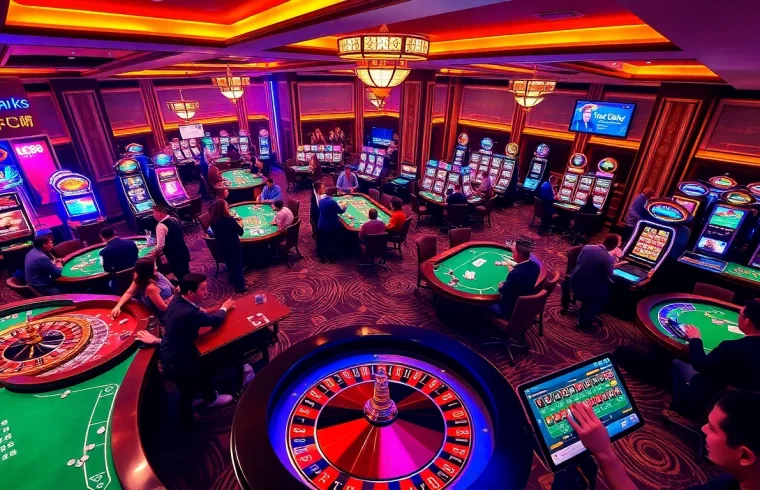 Engage in thrilling games at Nhà cái LC88 with vibrant casino tables and exciting online interfaces.