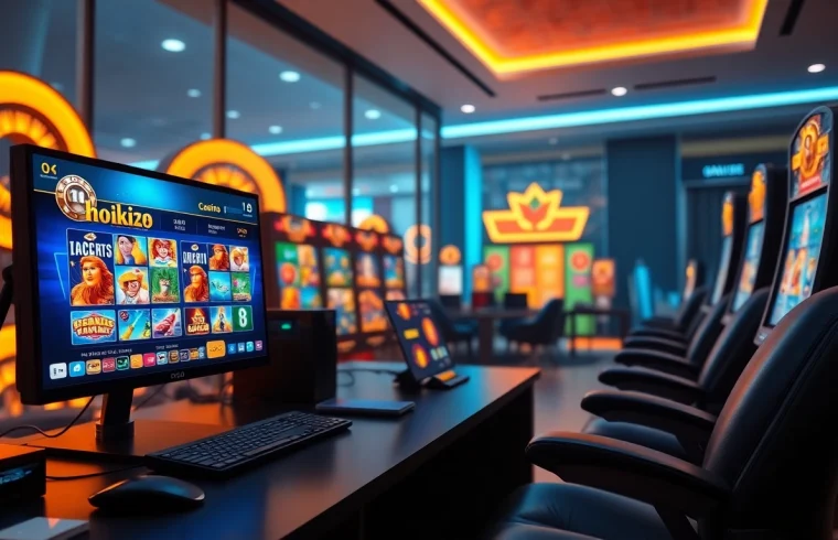 Experience thrilling gaming with hoki138 visualizing an engaging online casino scene.