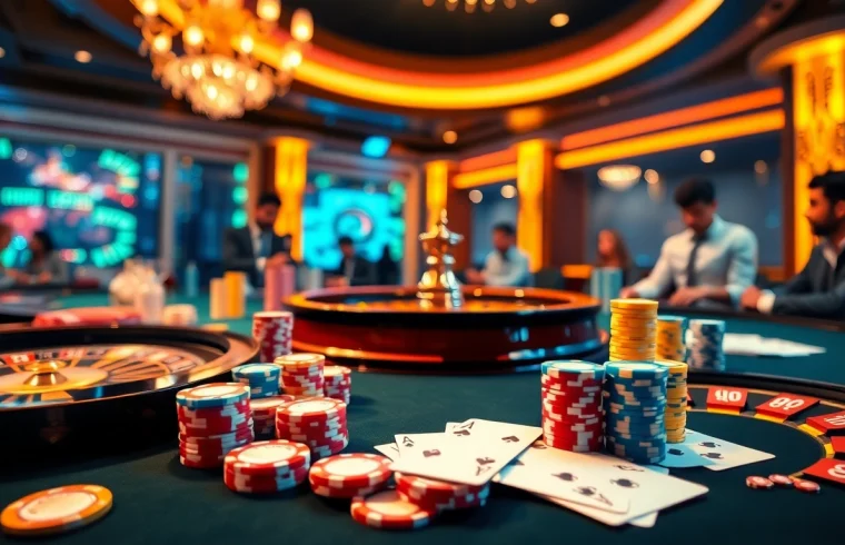 Experience the excitement of new888 with a captivating online casino scene featuring vibrant games and professional players.