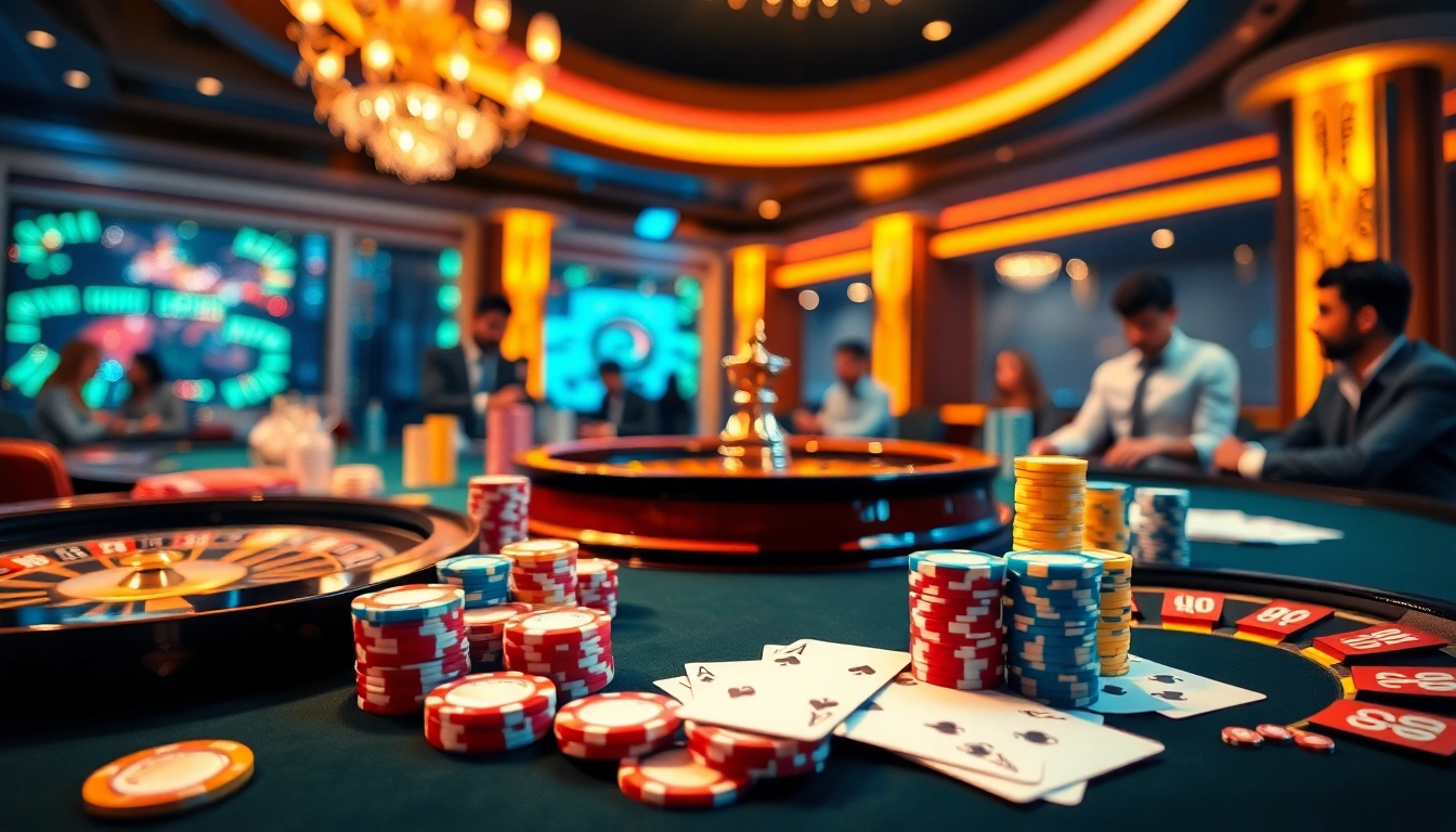 Experience the excitement of new888 with a captivating online casino scene featuring vibrant games and professional players.