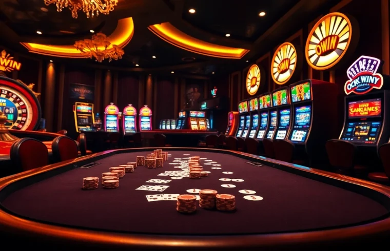 Experience the thrill of gambling at https://okwin.blog/ with luxurious card tables and vibrant slot machines.