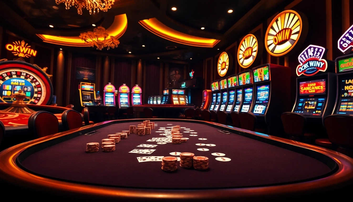Experience the thrill of gambling at https://okwin.blog/ with luxurious card tables and vibrant slot machines.