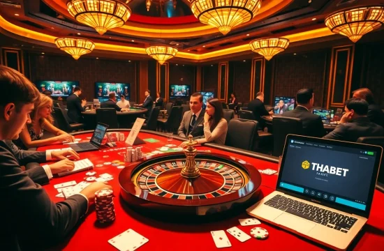 Experience the thrill of Tha bet with players engaging in exciting casino games.