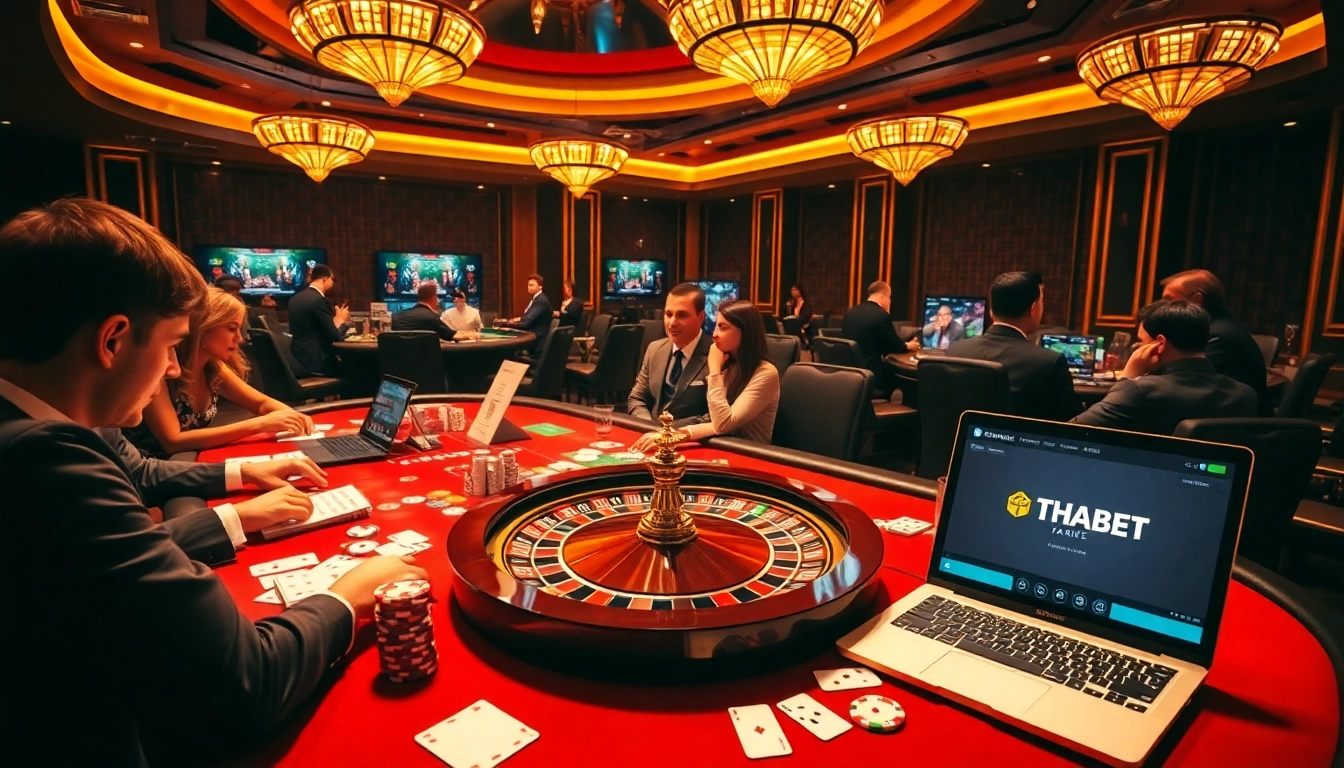 Experience the thrill of Tha bet with players engaging in exciting casino games.